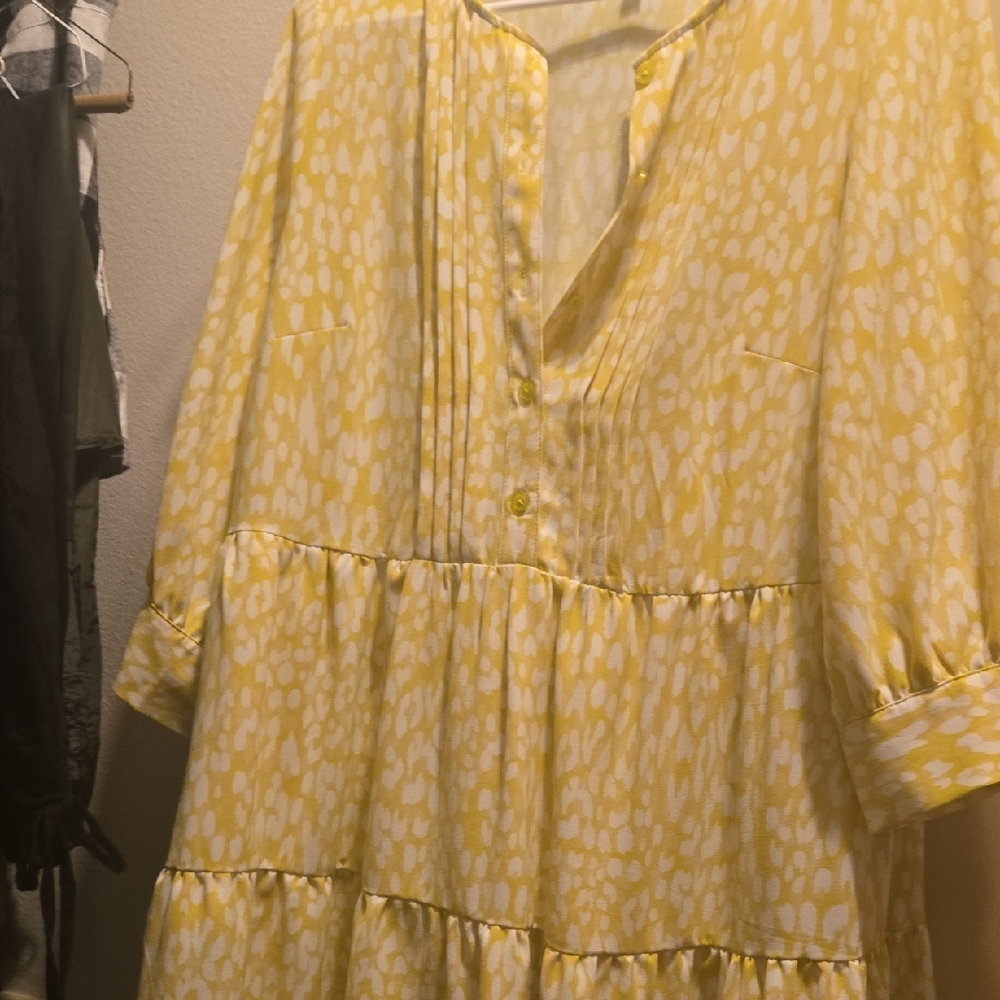 Who What Wear Yellow Midi Dress